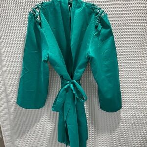Frederick’s of Hollywood Teal Kimono Style Robe